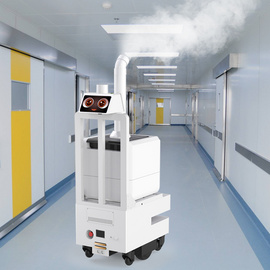 锐曼雾化消毒机器人学校医院车站智能杀菌消毒支持多种品类的消毒液