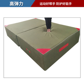 恒创体操垫2米*1米*10公分加厚海绵帆布空翻垫户外运动折叠防护垫
