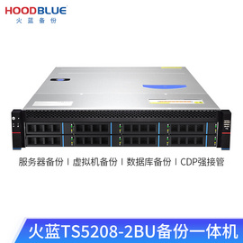 火蓝（Hoodblue）备份一体机8/12/24盘数据库备份CDP实时备份虚拟机操作系统备份服务器 TS5208-2BU-96TB