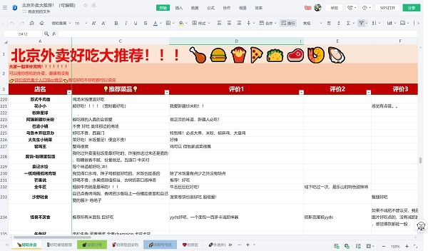 “外賣推薦”金山文檔爆火 各地學生加入“在線協作”大軍