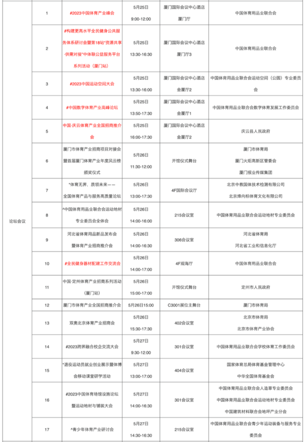 一文匯總2023中國體博會亮點活動