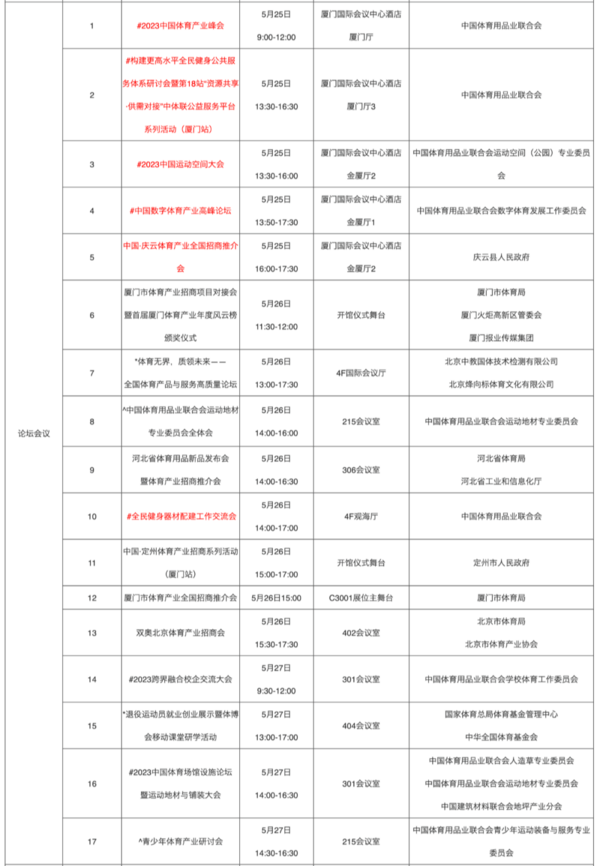 一文汇总2023中国体博会亮点活动