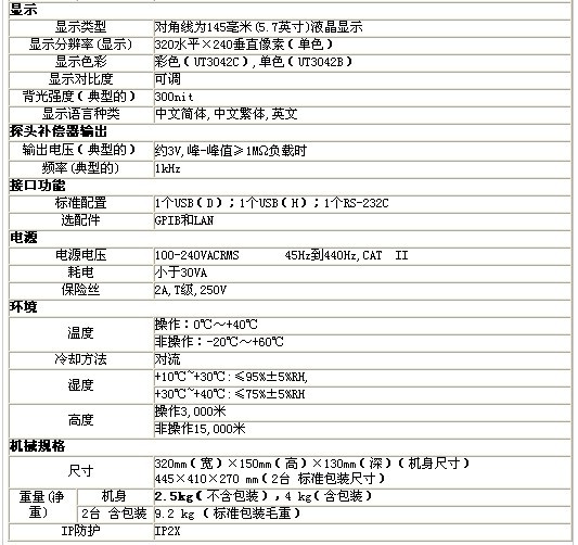 数字存储示波器/存储示波器