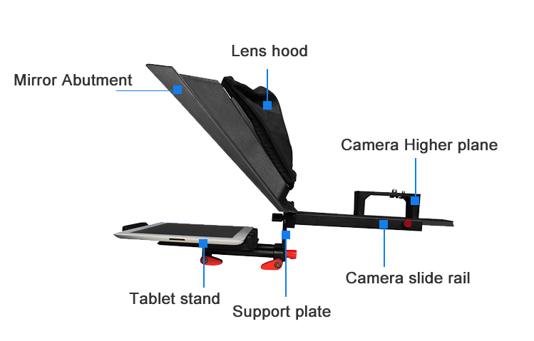 跨境相机单反便携小型提字器ipad平板专业录播网红直播题字器TDK-BTA