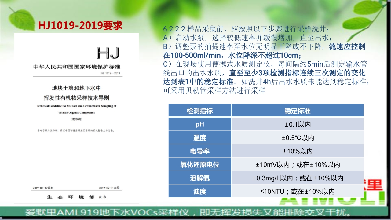 愛默里AML919型地下水vocs采樣儀生產廠家